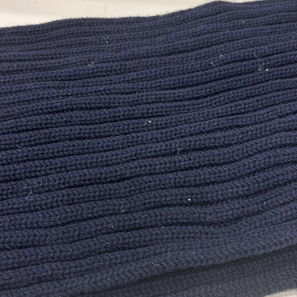 Catya Scarf and Glove Set made in 100% merino wool color navy blue size 4-7